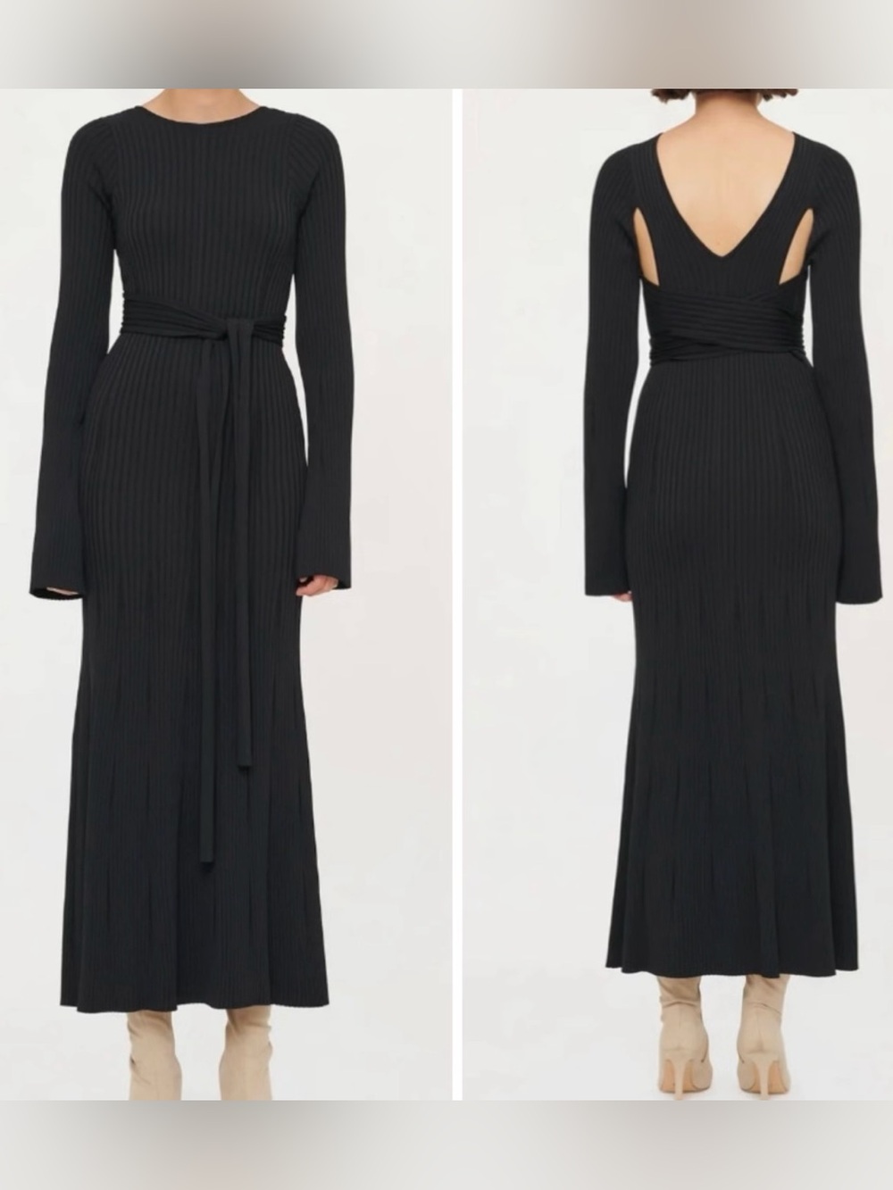 Sale! NWT Clea Emerson Versatile Midi Rib Dress